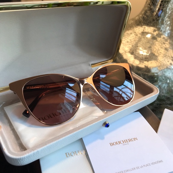 boucheron Accessories - Authentic Boucheron Cat 54m Metal/acetate sunglass